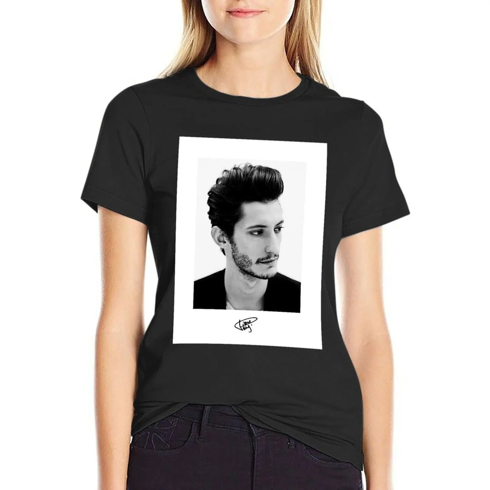 Pierre Niney French Actor Portraits T-Shirt kawaii clothes cute clothes summer tops t-shirts for Women graphic tees