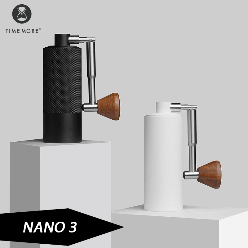 TIMEMORE Nano3 Manual Coffee Grinder Portable Travel Hand Grinder Folding Handle, Mini Compact Espresso Pour Over Grinding Tool