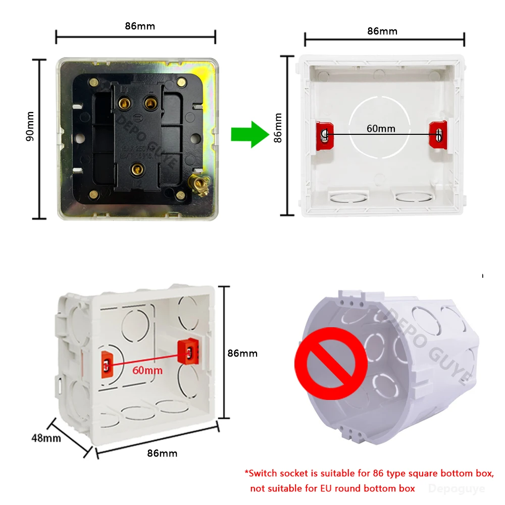 العتيقة الفولاذ المقاوم للصدأ لوحة الجدار مصباح التبديل ، تبديل التبديل ، الاتحاد الأوروبي USB التوصيل المقبس ، 220 فولت ، الكهربائية على وخارج ، الأبيض