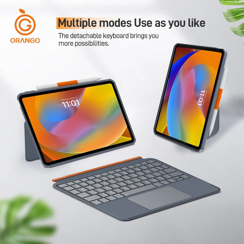 

ORANGO Magic Keyboard for iPad Pro 11 12.9 Air 4 Air 5 iPad 10th Generation Magnetic Case Bluetooth Wireless Cover Pencil Holder