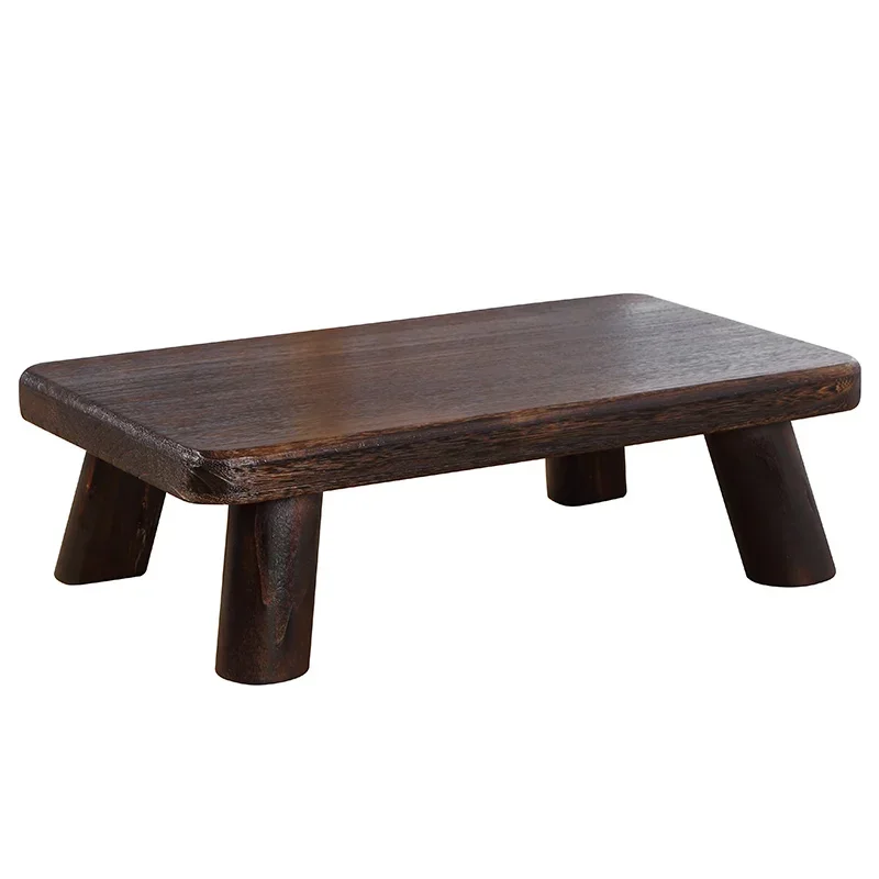 Nordic Small Japanese Tea Table Traditional Rectangle Paulownia Wood Asian Antique Furniture Living Room Low Floor For Dining