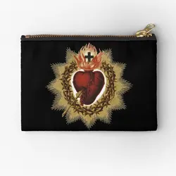 Sacred Heart Of Jesus Catholic  Zipper Pouches Cosmetic Panties Pure Women Key Socks Wallet Small Bag Storage Money Coin