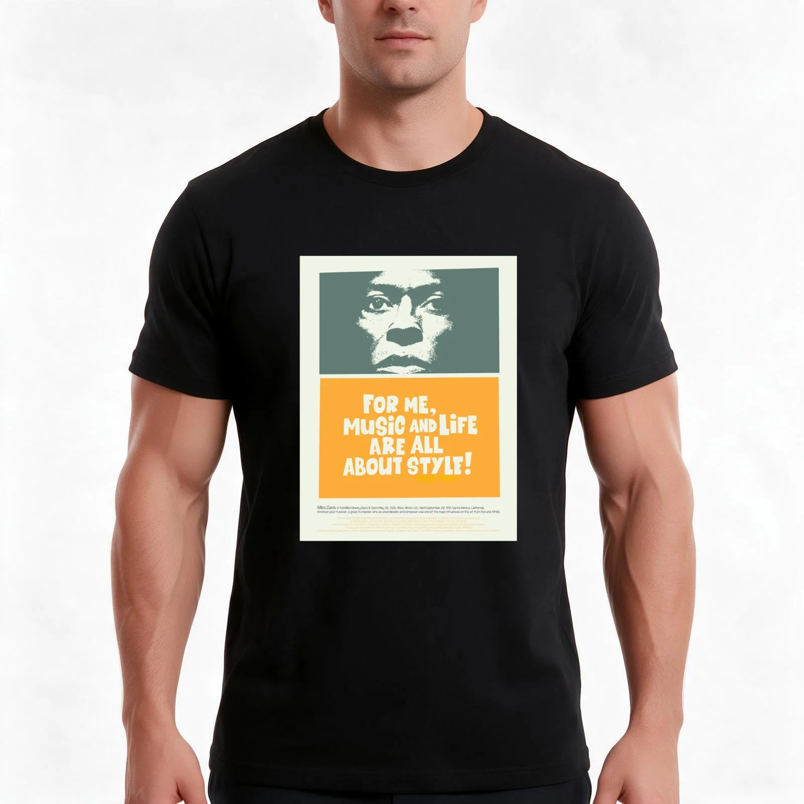 Miles Davis - Where Music and Life Embrace Style - Is all about Jazz Music T-Shirt Summer Casual Cotton Tee Unisex Men Women