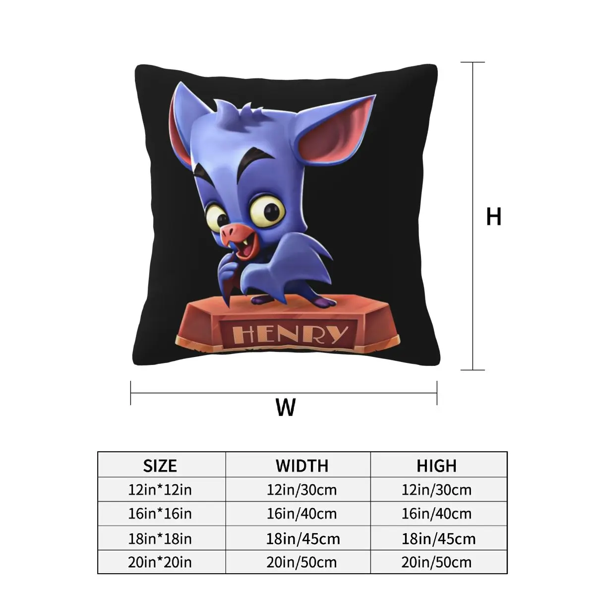 Henry Zooba Battle Arena Royale Characters 2 pcs Square Pillowcase Pillow Cover Cushion Decor Comfort Throw Pillow for Home