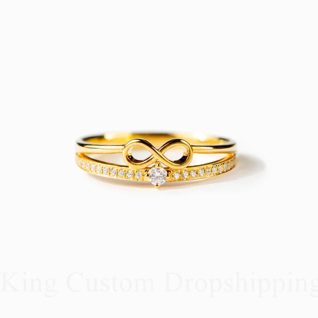 2025 جديد Bowknot عنصر الزركون أقحم خاتم لامعة حلقة بساطتها مجوهرات أنيقة تعطي هدية لمحبيك #2