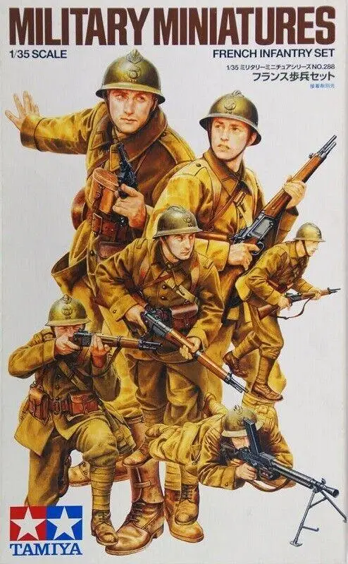 Tamiya 35288 1/35 Scale Military Figure Model Kit WWII French Infantry Set