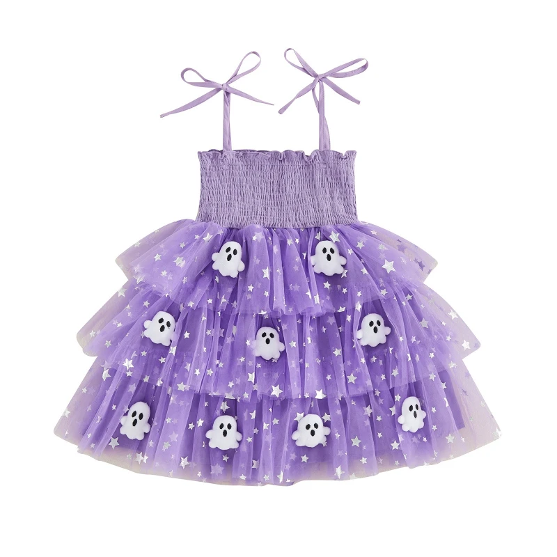 Cute Pumpkin Tulle Baby Romper Dress Orange Spaghetti Strap Halloween Cosplay Costume Newborn Infant Toddler Outfit Clothes