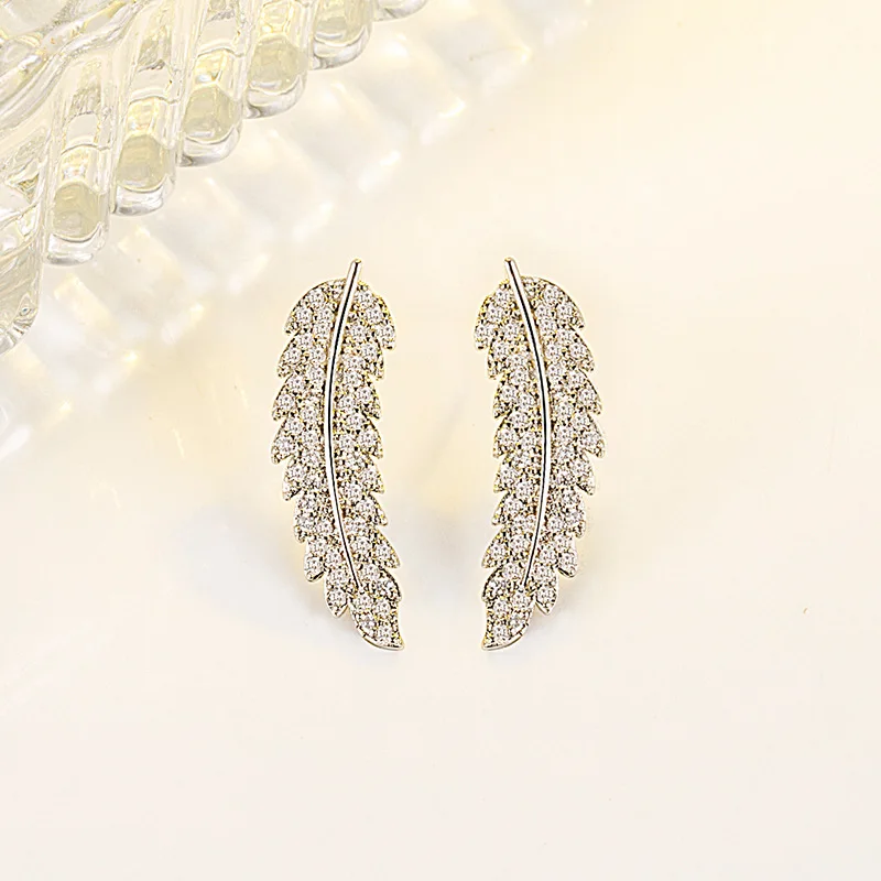 

Real S925 Sterling Silver Diamond Earring Females Aros Mujer Oreja Orecchini Mainland China Diamond Orecchini for Women Earrings