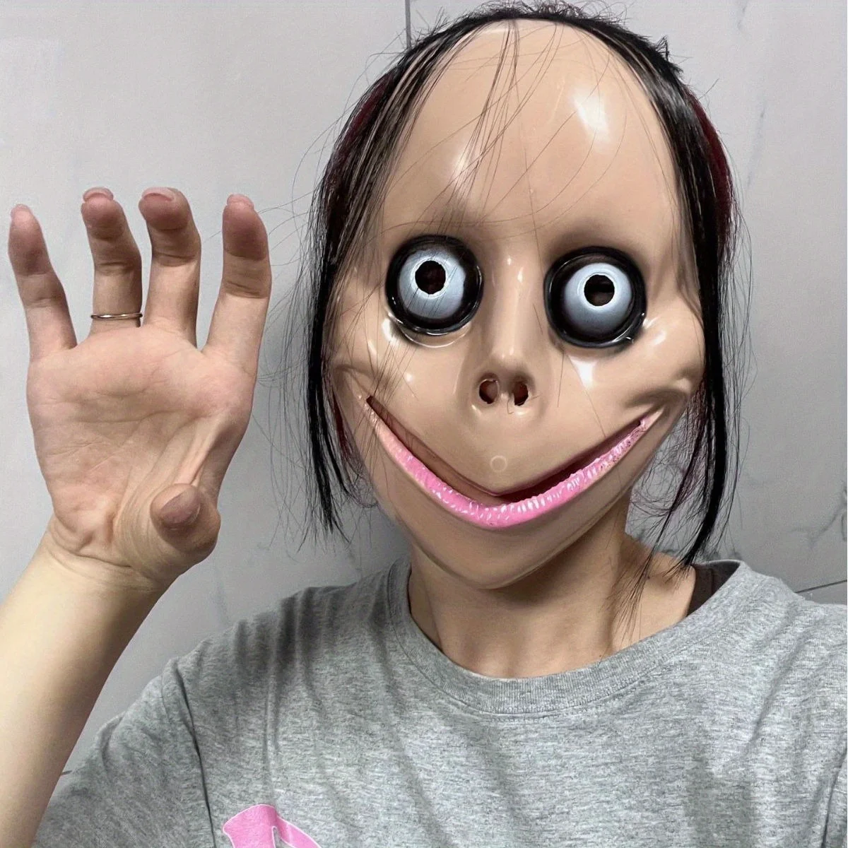 기묘한 머리로 장식 된 무서운 마스크, 큰 입 유령의 집 공연 및 파티 장식, 완벽한 할로윈