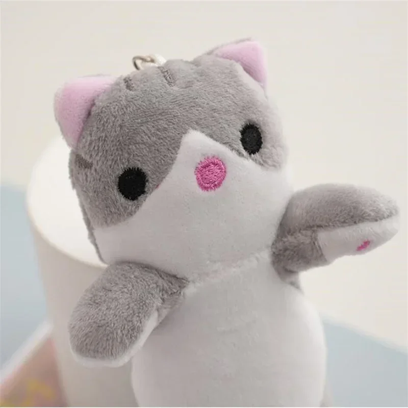 Lovely Long Cat Plush Doll Toys Soft Stuffed Animal Keychain Backpack Pendant For Kids Girls Birthday Gifts