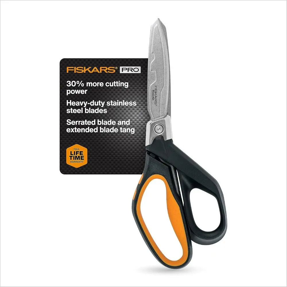 

Heavy-Duty 10 Stainless Steel Industrial Shears for Construction and Building Projects - Orange/Black