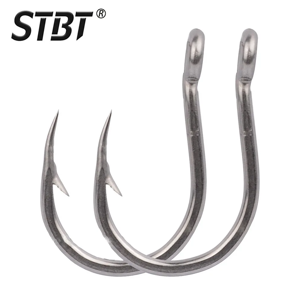 5 stücke 10 stücke Heavy Duty Edelstahl Meer Angelhaken Stacheldraht Ringed Salzwasser Beständig Boot Jig Angelgerät
