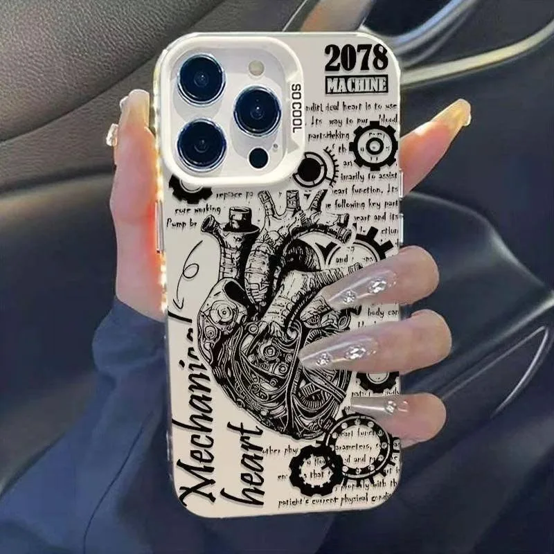 Mechanical Heart Steampunk Phone Case For Samsung S20 S21 S22 Plus S23 S24 FE S25 S26 Note 20 Ultra Tech Gothic Shockproof Cover