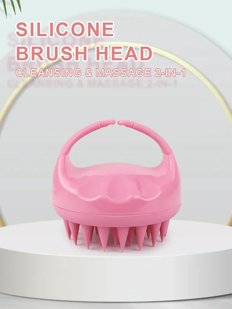 

Silicone Shampoo Comb Hair Care Scalp Massage Comb Portable Handheld Round Soft Bath Massage Brush Beauty Hair Tool Salon