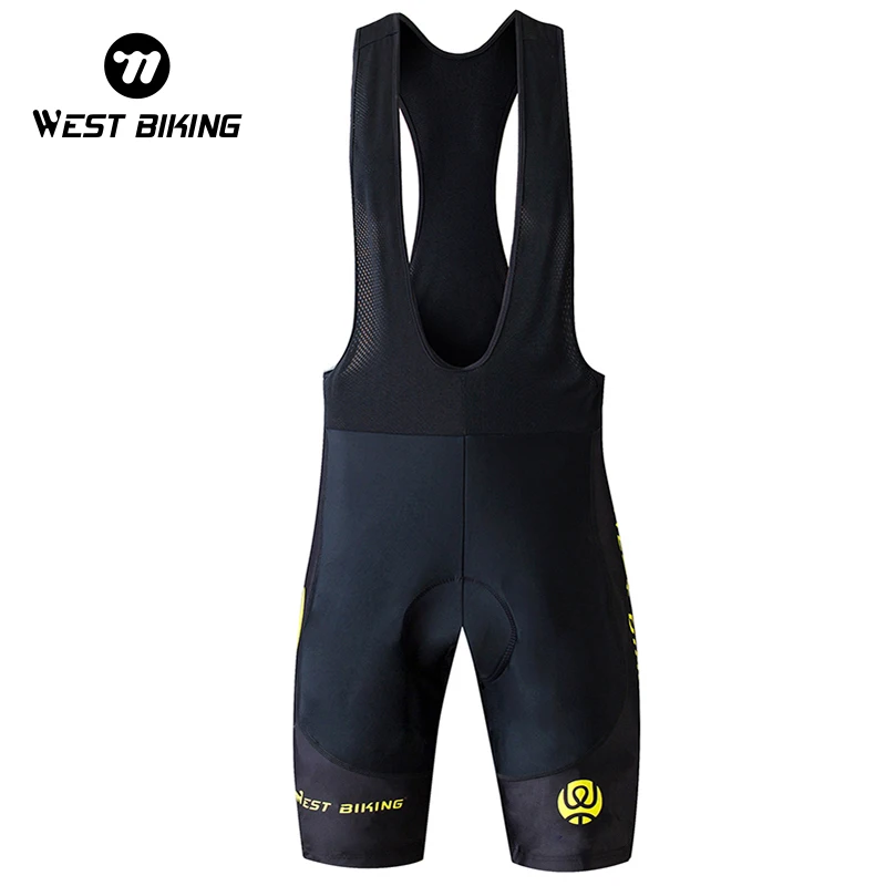 

WEST BIKING Men Cycling Bib Shorts 3D Gel Padded MTB Bike Short Outdoor Pro Team Riding Ropa Ciclismo Cycling Bicycle Bib Shorts