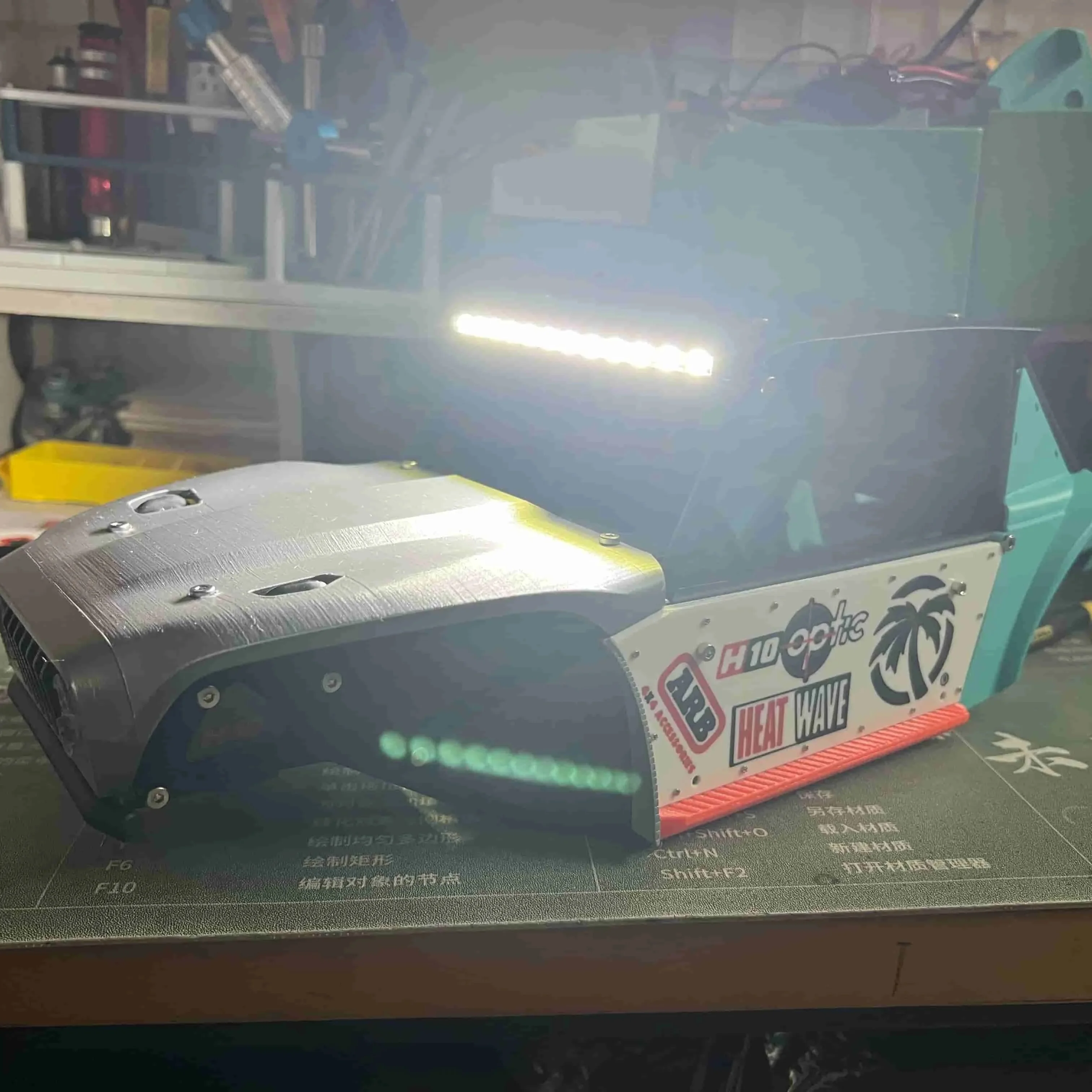 Vanguish Products VP H10 Optic Simulation Roof Light Bar High Brightness LEDs, Flexible TPU, Durable for RC Crawler, LED Upgrade