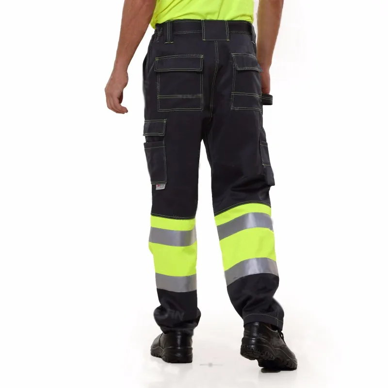 Protective Pants for Work with Multi Pockets Work Pants Men Working Pants Men Workwear Cargo Trousers Safety Reflective Pants