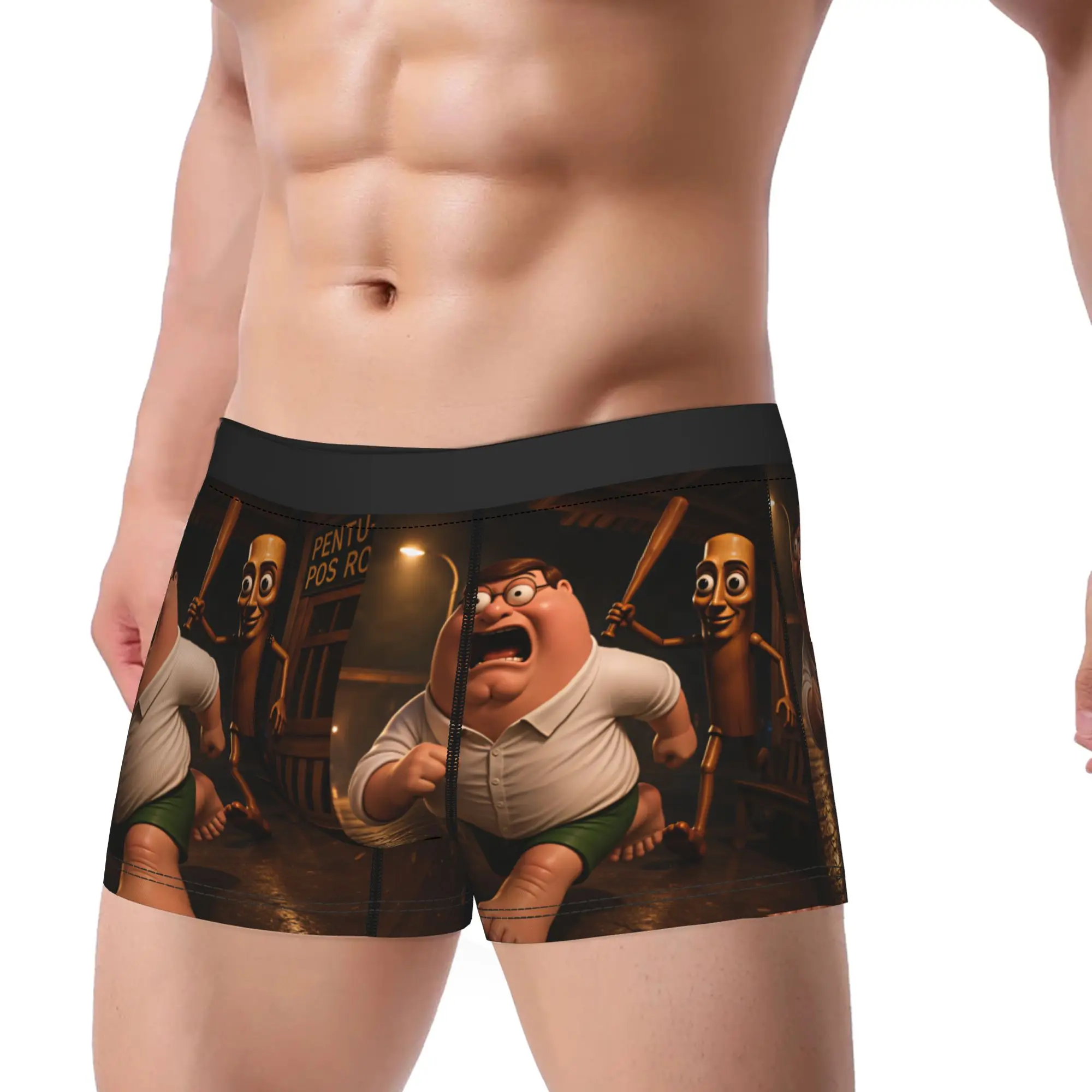 Tung Tung Sahur Baseball Bat Chase Funny Meme Boxer Shorts  3D Pouch Underwear Custom DIY Boxer Brief Soft Trend Man Panties