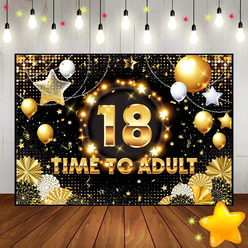 

Happy 18th Birthday Background Custom Backdrop Girl Photo Boy Photography Backdrops Vinyl Decoration The Breath of Youth Banner