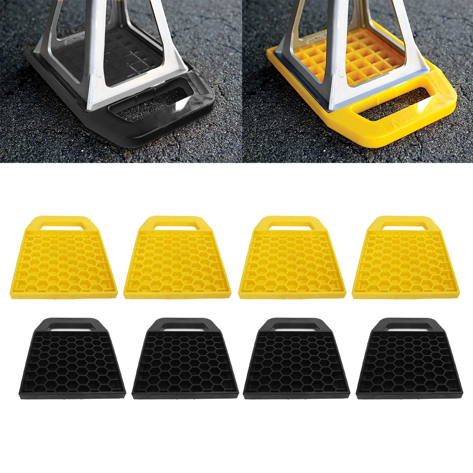 

RV Jack Pad Prevent Jacks Sinking Anti Slip Weather Proof Leveling Jack Block for Trailer RV Jack Pad Stabilizing Jack Pad