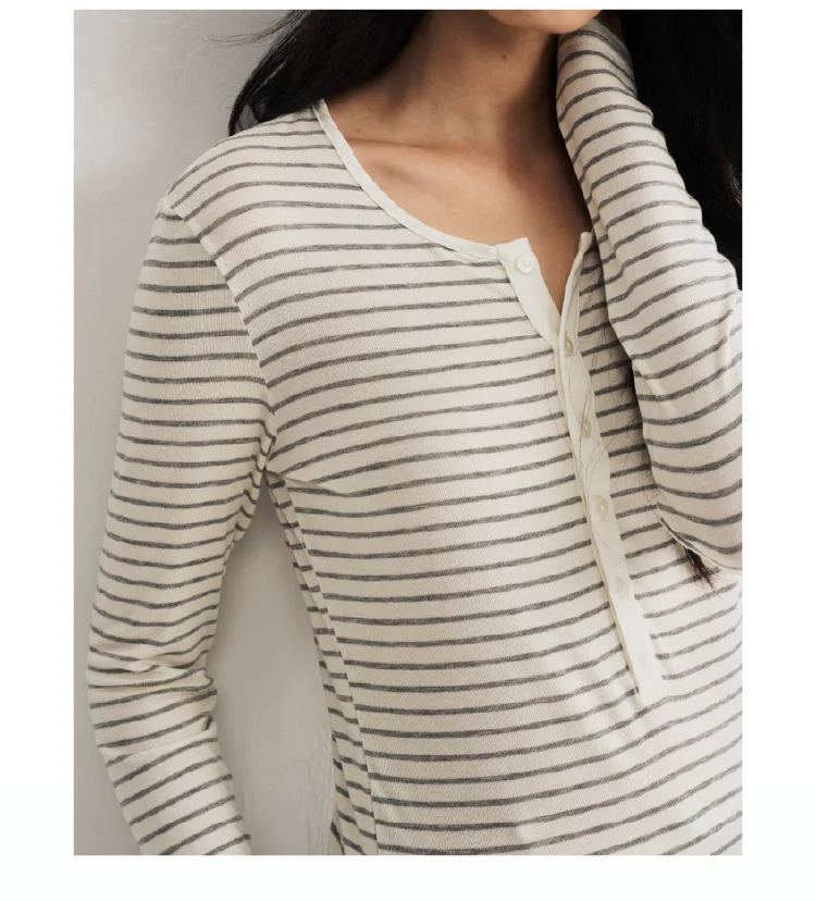 2026 Damen Herbst Dünne Basic Langarm T-Shirts O-Ausschnitt Gestrickte Lyocell-Wollmischung Pullover Lässige Oberteile für Damenmode – Detail 30