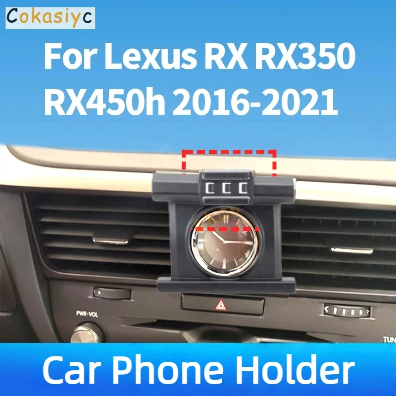 Suporte para telemóvel para Lexus RX RX350 RX450h 2016-2021, com fixação especial e carregador sem fios, para o interior do carro, acessório automóvel