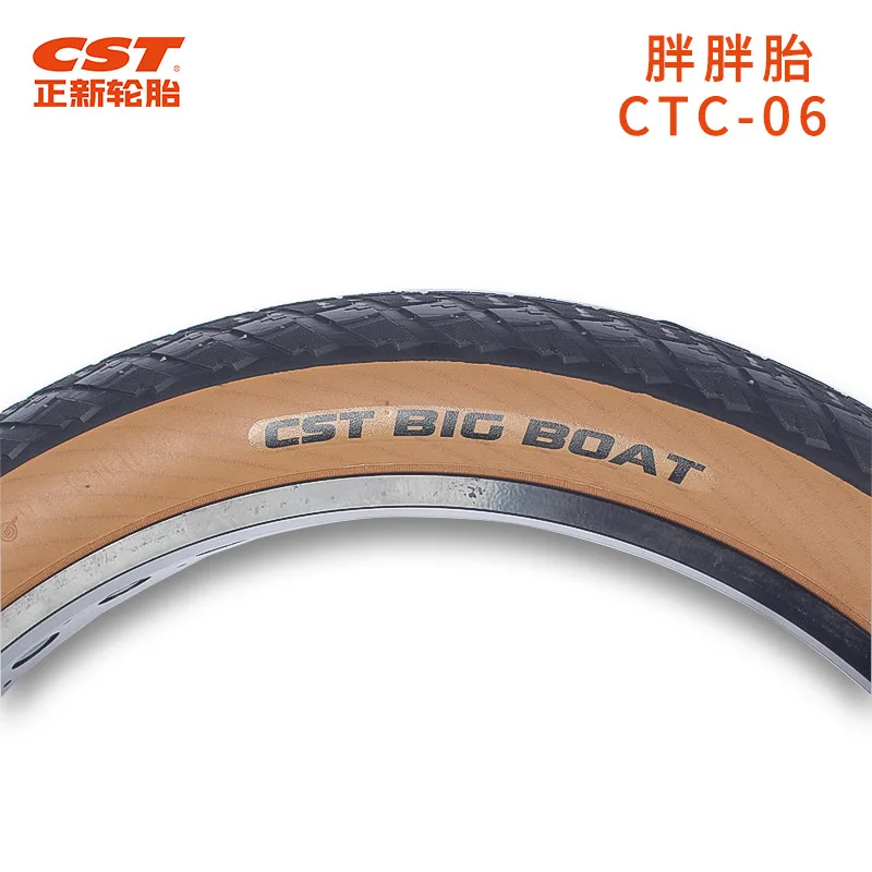 CST BIG BOAT 26*4.0 MTB Bike Tire CTC-06 26X4.8 C1963 Brown Edge 60TPI Cycling Parts 26er Fat Snow Bike Beach Bicycle Tire