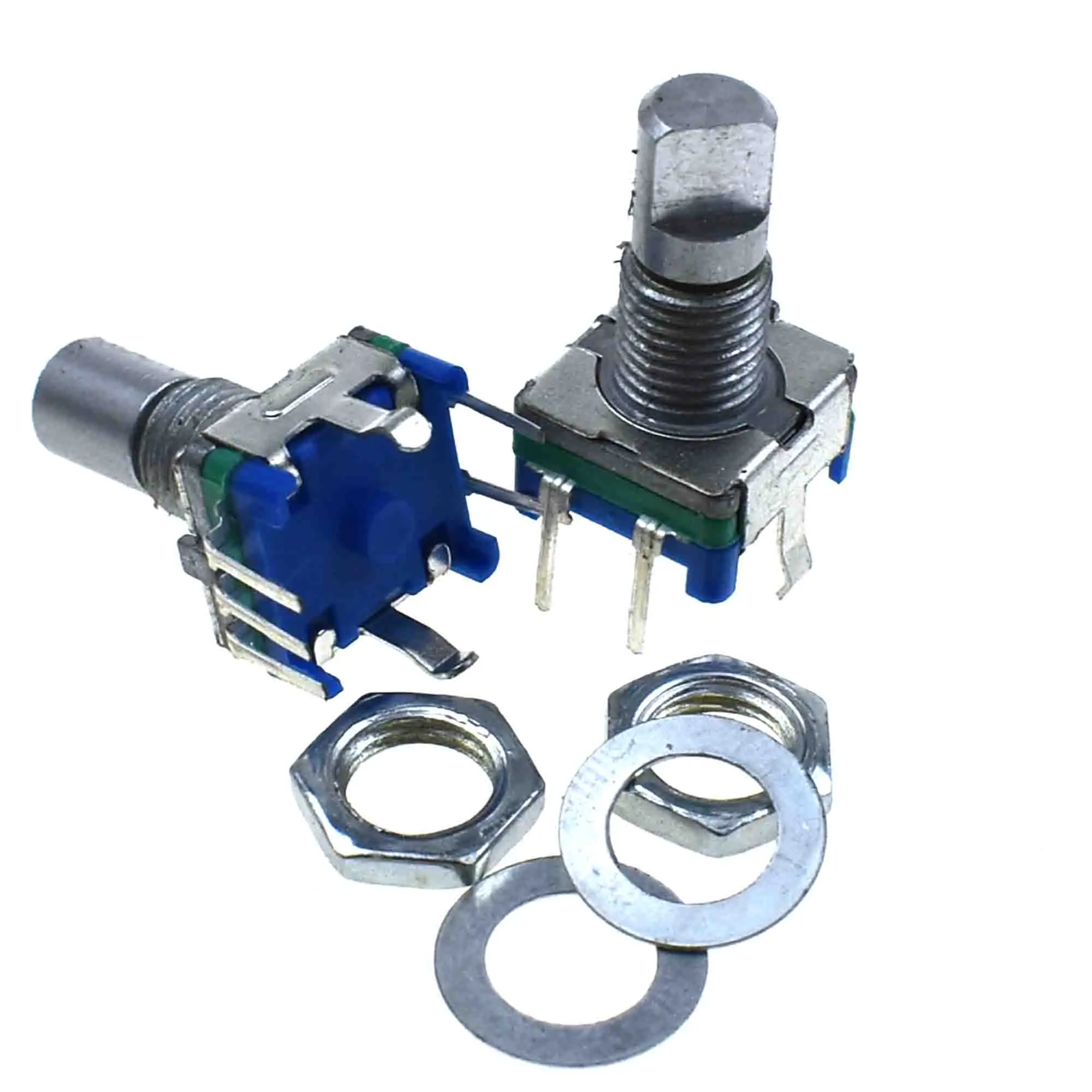 5PCS Half / Plum axis rotary encoder, handle length 15mm / 20mm code switch/ EC11 / digital potentiometer with switch 5Pin