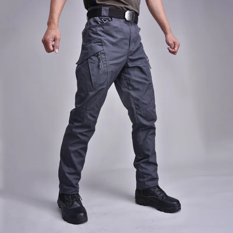 

Hunting Mens Tactical Pants Multiple Pocket Elasticity Military Urban Commuter Tacitcal Trousers Men Slim Fat Cargo Pant 5XL