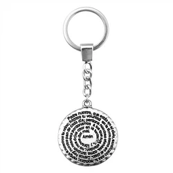 1 Stuks Ronde Amen Bijbel Moto Sleutelhanger Accessoires Voor Vrouwen Benodigdheden Voor Sieraden Diy Ring Maat 30Mm