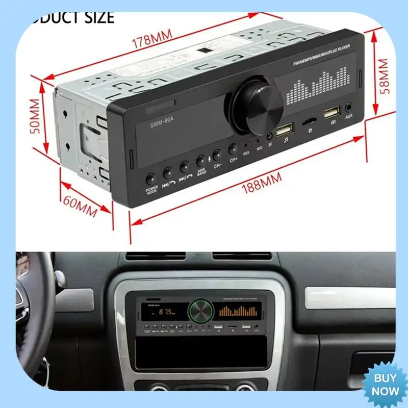 

A47Z 1DIN Автомобильный радиоприемник Стерео аудио Bluetooth AM FM MP3-плеер SD USB Классический стерео аудио Playe APP Дистанционное управление 60Wx4