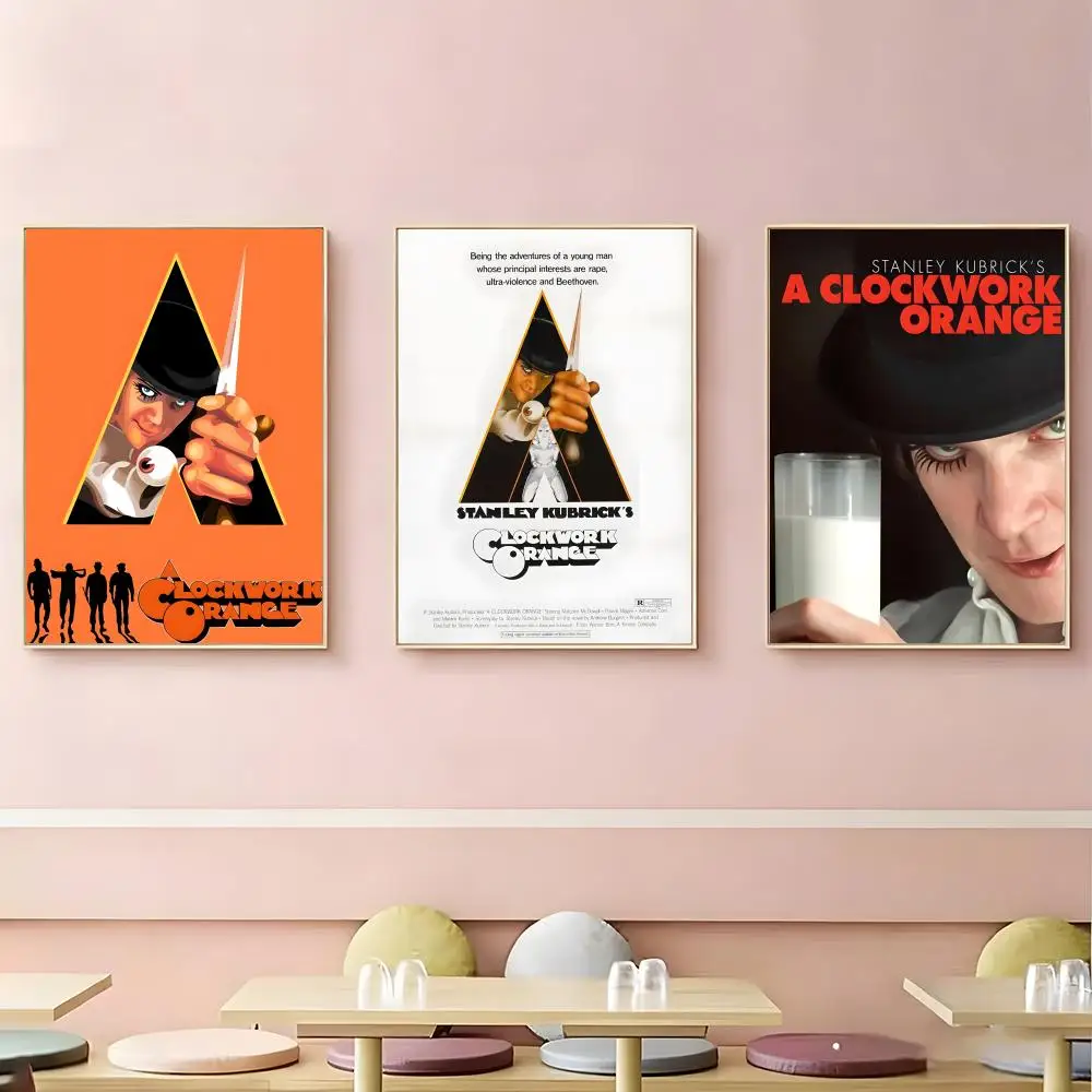 Cult Movie A Clockwork Orange Poster HD Self-Adhesive Waterproof Wall Art Easy to Apply Multi-Scene Decor