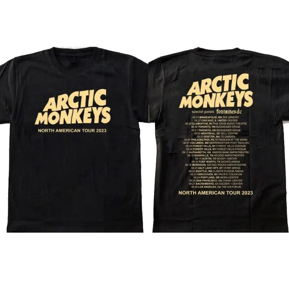 Arctic Monkeys North American Tour 2023 Cotton 2 Sided T Shirt All Size S 5Xl