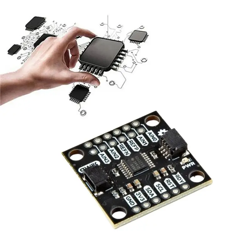 B03B-SPX-23455 Qwiic 24-Bit ADC Analog-To-Digital Converter 4-Channels(ADS1219) Module