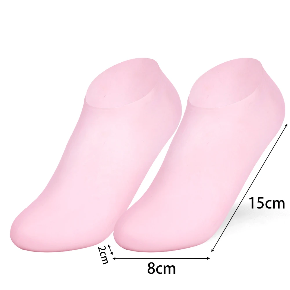 Calcetines de silicona para el cuidado de los pies, medias de Gel hidratante antigrietas, Protector para eliminar la piel muerta agrietada, alivio del dolor, herramientas de pedicura, 2 piezas