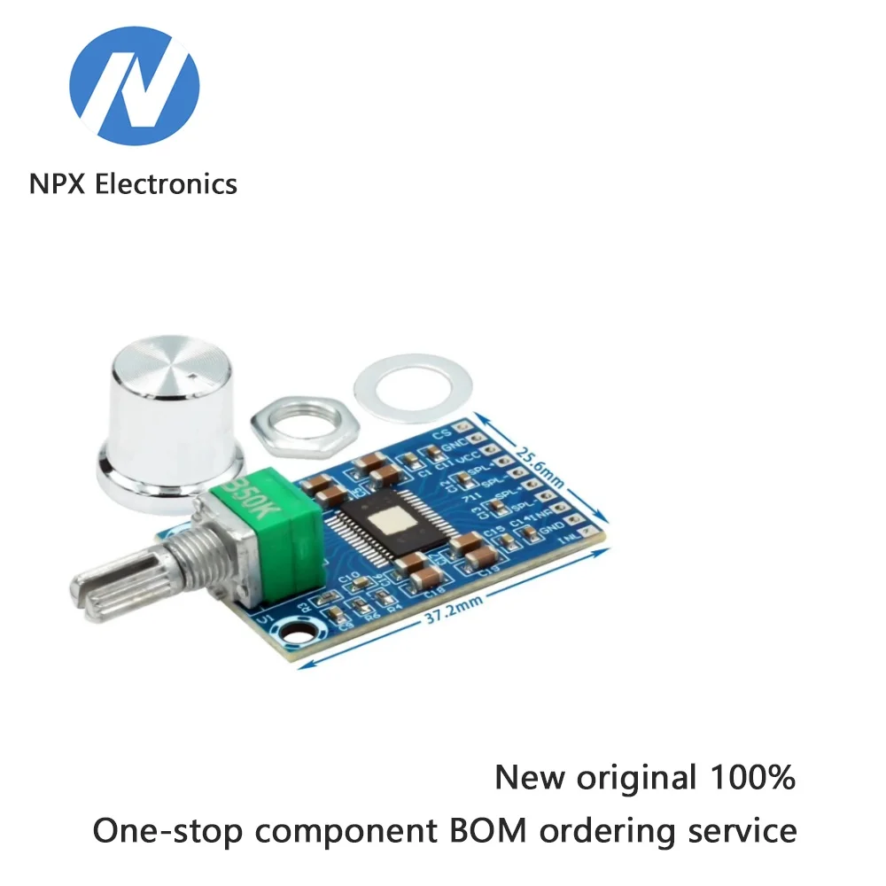 XH-M562 Ultra Dunne TPA3116D2 Digitale Audio Versterker Board met Knop D-Klasse Versterker Board Ultra Dunne Dual 50W