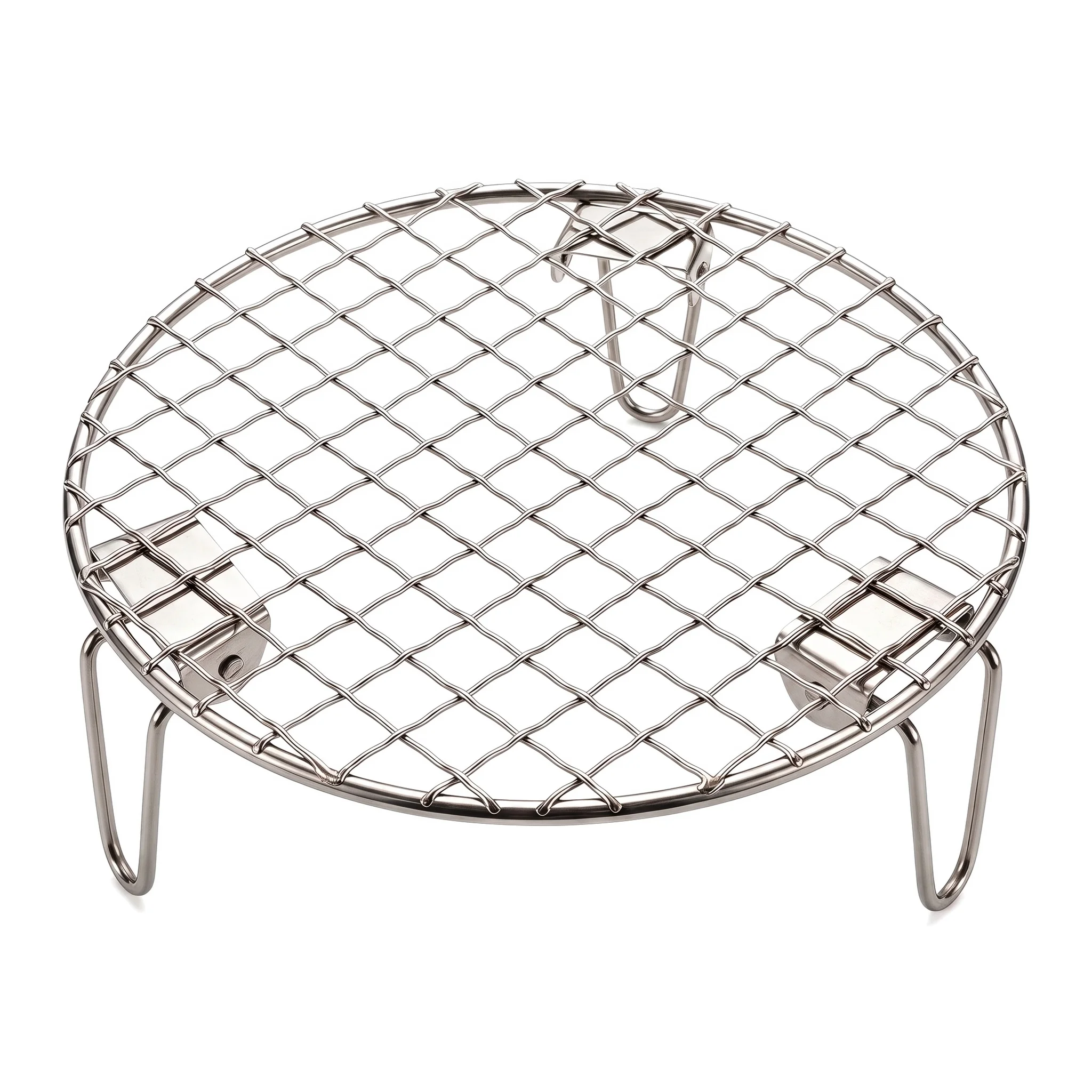 Multi-Purpose Round Cooling Rack Stainless Steel Wire Grill Rack with Support Legs, Fit Air Fryer Oven Pot,outdoor Accessory - view 2