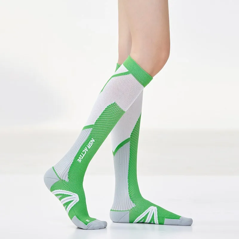 Women High Quality Sports Socks Running Compression Socks Stockings for Marathon Cycling Football Varicose Golf Veins 20-30 mmhg