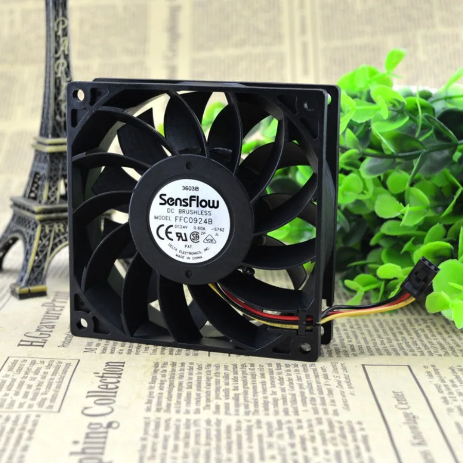 AA + for Delta FFC0924B 9025 24V 0.60A 9CM 9cm, violent, temperature control, inverter, fan