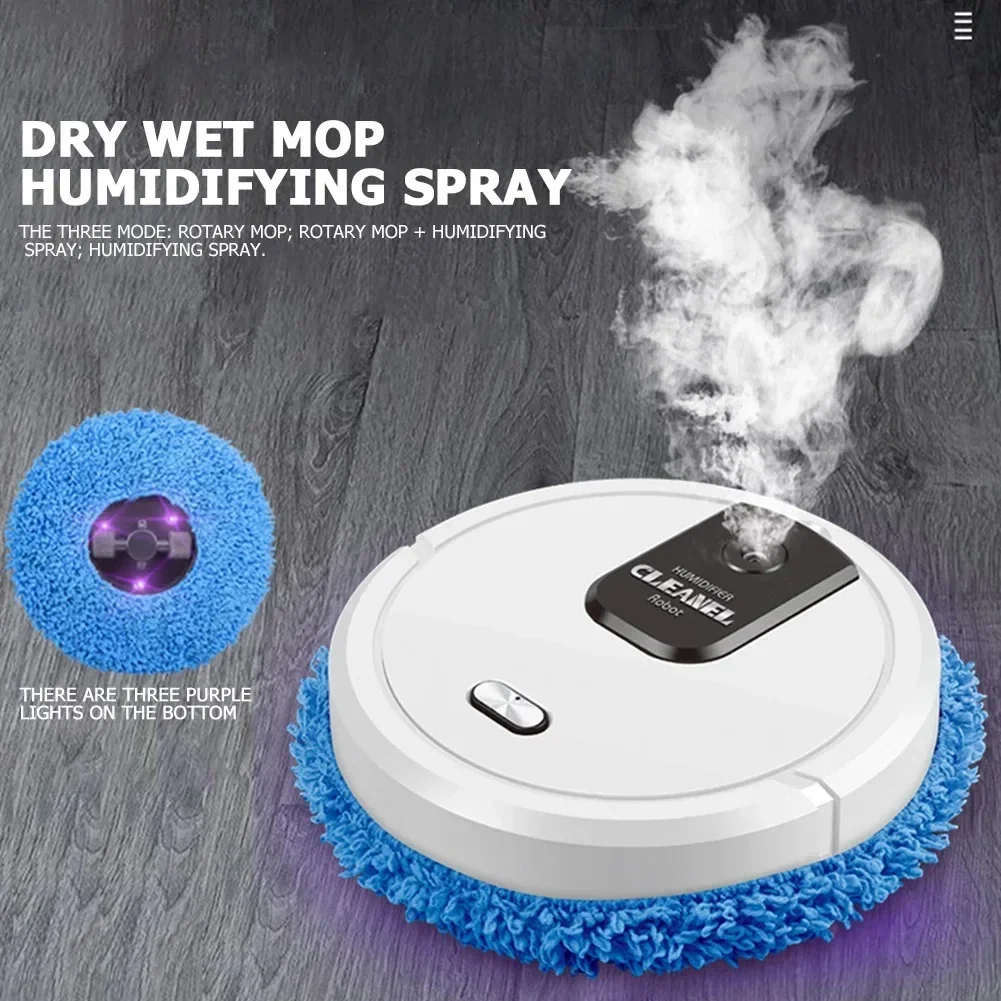 

Smart Sweeping and Mop Robot Vacuum Cleaner Household Rechargeable Dry and Wet Home Appliance With Humidifying Spray