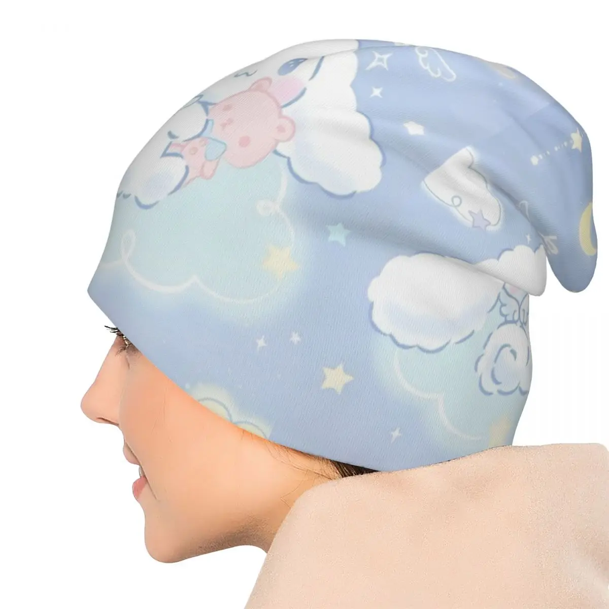 Kawaii cannelle Bonnet chapeaux Goth Ski Skullies bonnets chapeau mignon dessin animé pour hommes femmes printemps double usage casquettes