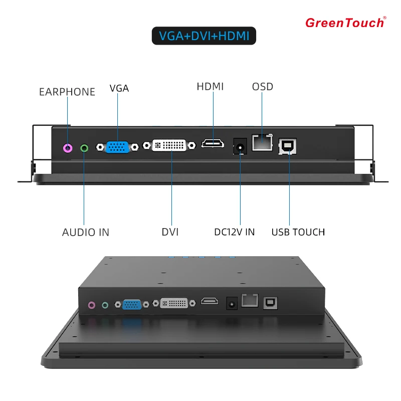 شاشة 15.6 بوصة بإطار مفتوح، شاشة تعمل باللمس بالسعة، شاشة صناعية