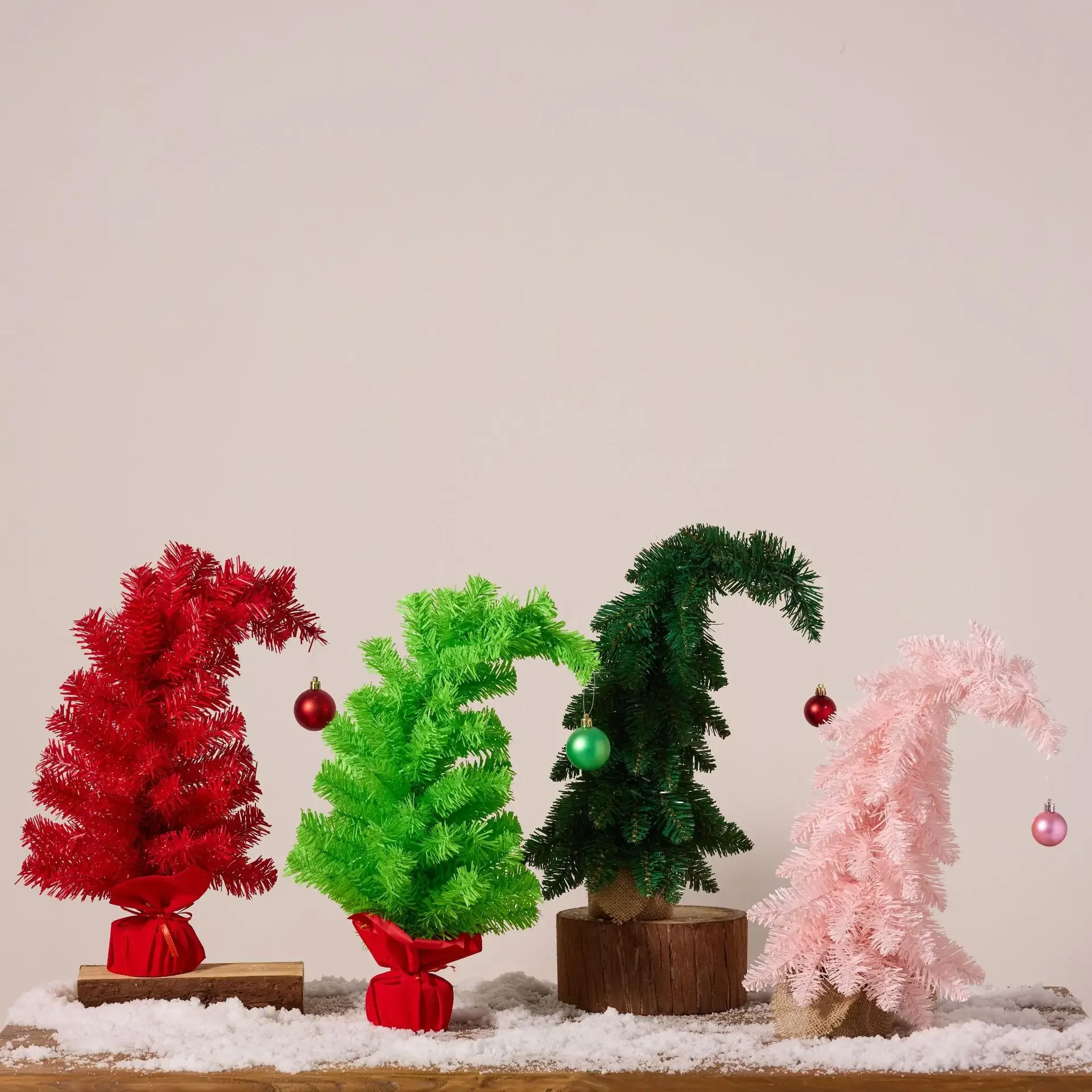 Accesorio de decoración para fiestas navideñas Reuniones familiares Decoración diaria de escritorio Adorno de árbol de Navidad Mini árbol de Navidad duradero