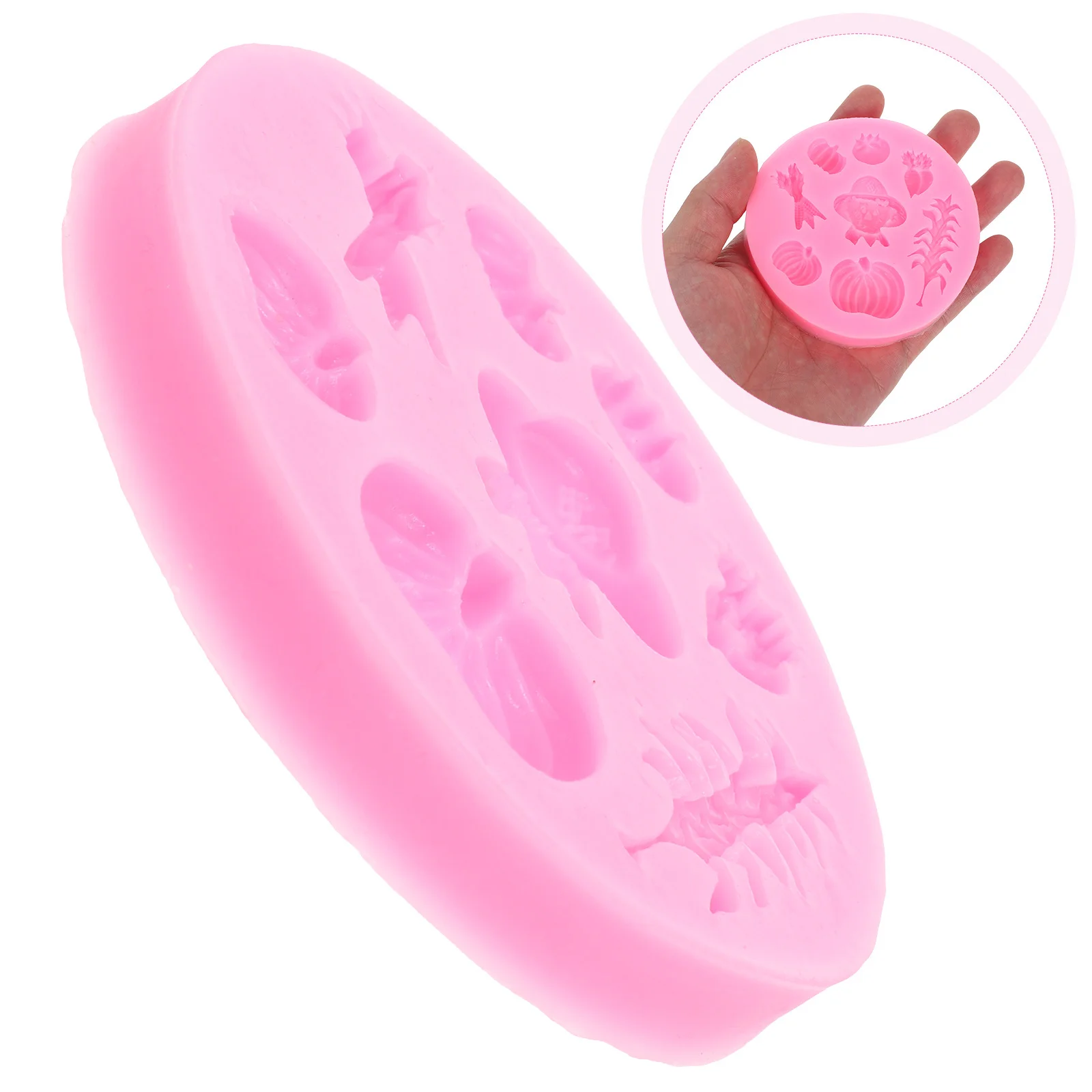 

Vegetable Pumpkin Pink Silicone Fondant Cake Mold Creative Baking Mould Flexible Kitchen Baking Tools Chocolate Jelly