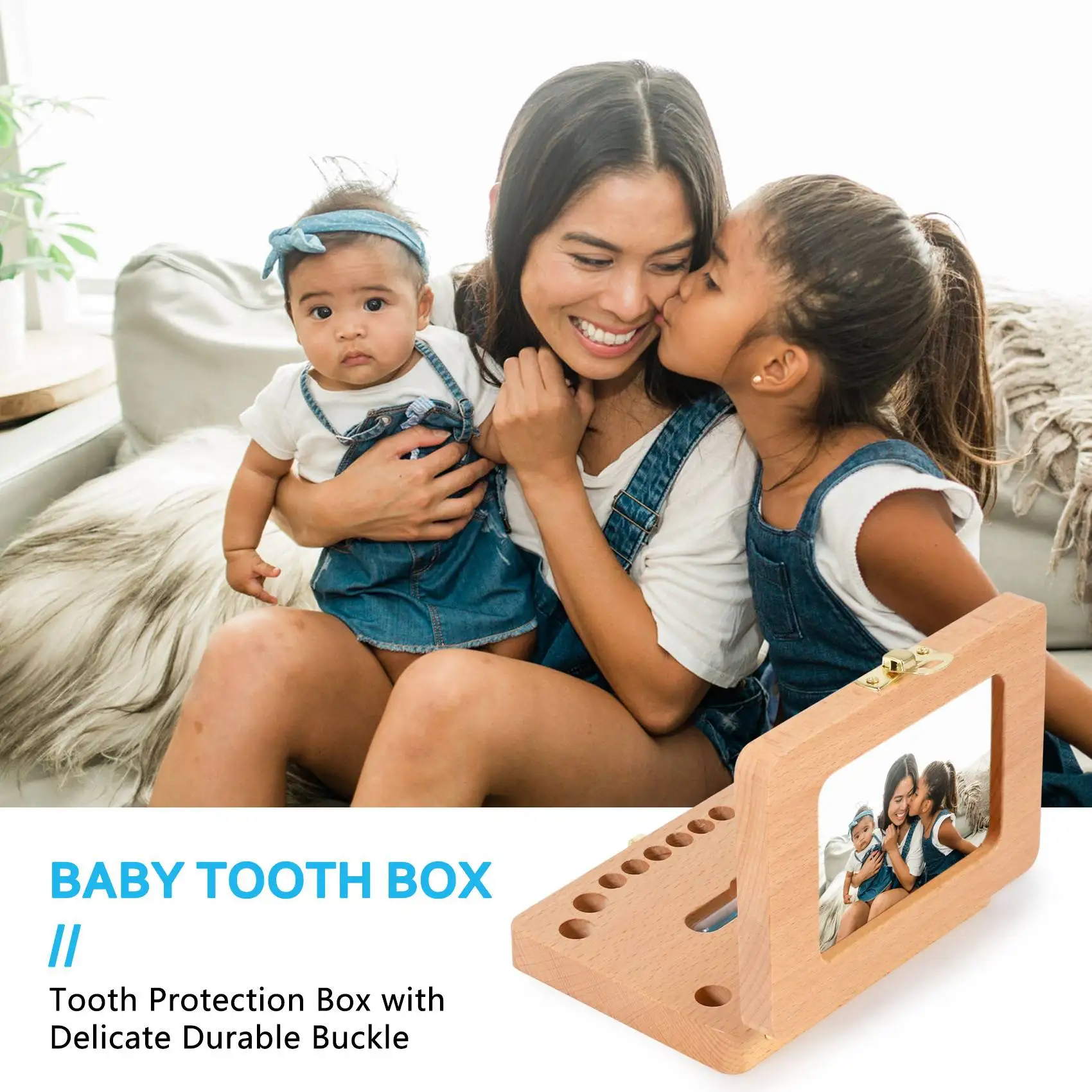 

Коробка на память JY-Tooth, коробка для детских зубов, набор органайзеров для экономии молочных зубов, сбор зубов с фоторамкой, сувенир для хранения памяти