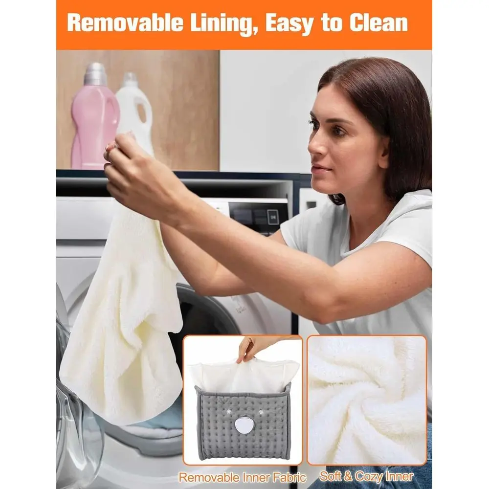 Scaldapiedi elettrico con 10 livelli di calore e 3 opzioni timer per un comodo uso invernale a casa o in ufficio