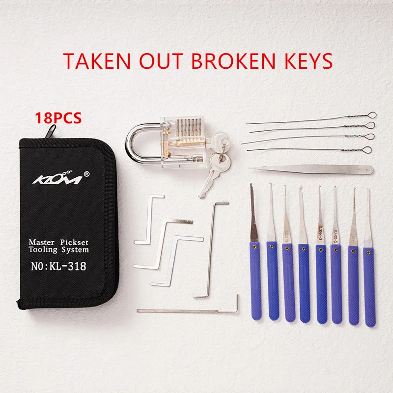 Broken Key Disassemble Kit Set Locksmith Tools Taken The Broken Keys Easily Out Of Lock Locking Repair Tools Pack