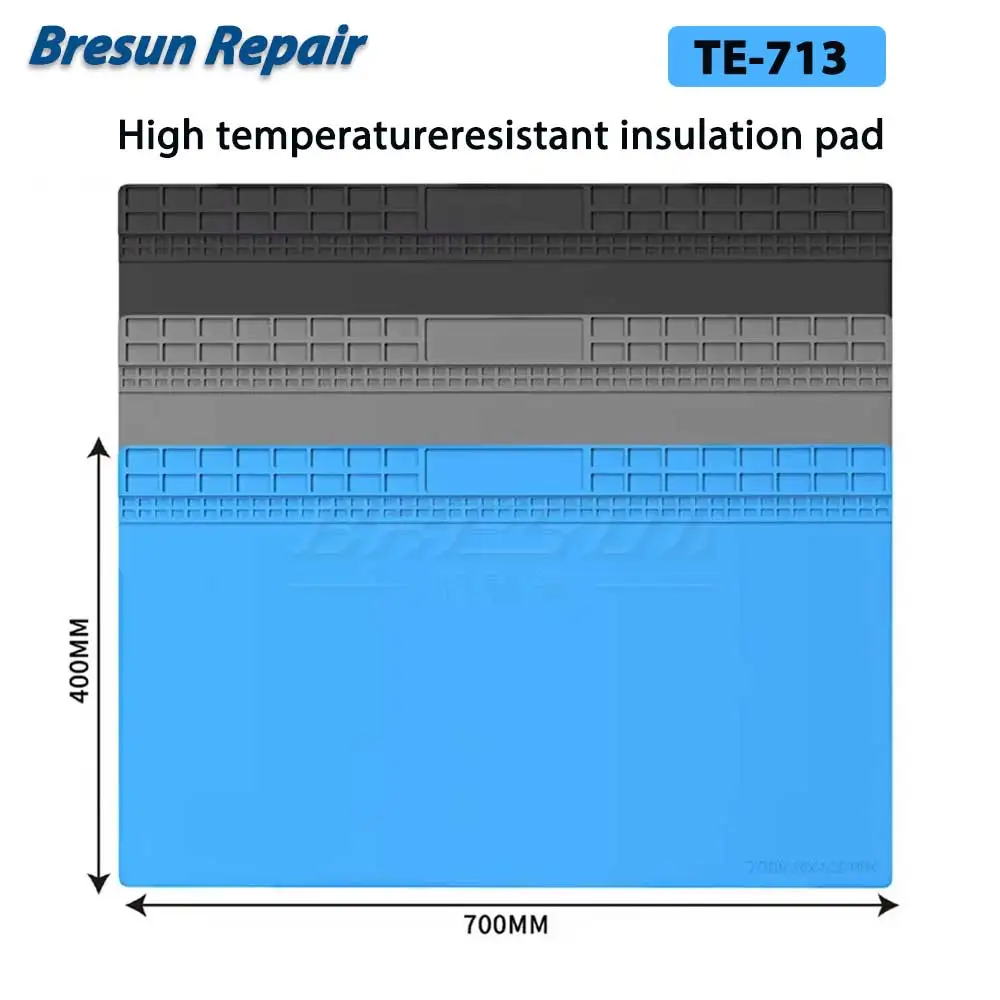 

TE-713 Extra Large Mobile Phone Repair Remove Silicone Mat High Temperature Work Heat Insulation Pad CHIP IC Insulation Pad Work