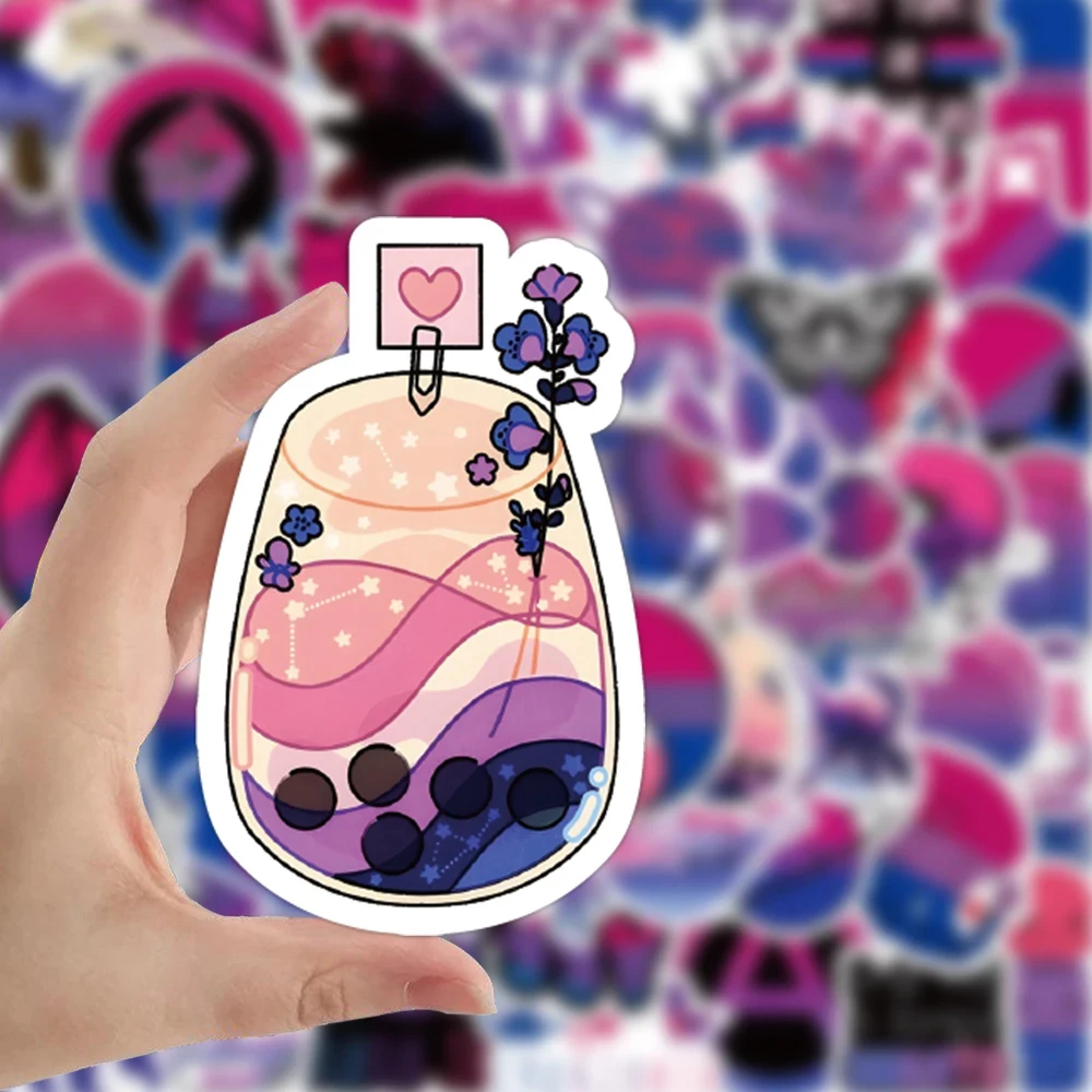 10/30/60pcs 재미 있은 LGBT 양성애자 프라이드 크리 에이 티브 스티커 만화 장식 데칼 DIY 노트북 수하물 멋진 낙서 스티커 장난감