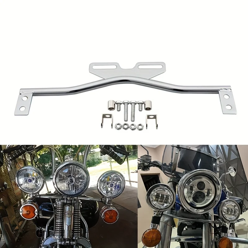 Universal Motorcycle Fog Light Bracket Motorbike Headlight Turn Signal Lamp Auxiliary Bar Holder For Harley Honda Suzuki Yamaha